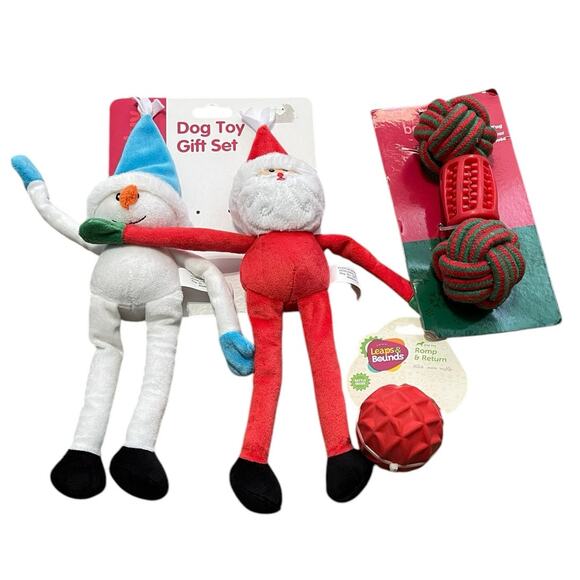 Dog Holiday Christmas Toy Set Bundle for your Pet NEW - Picture 1 of 6